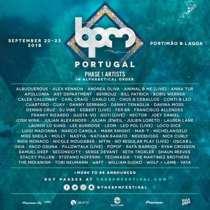 The BPM Festival Portugal Boasts Massive Phase 1 Artist Lineup For