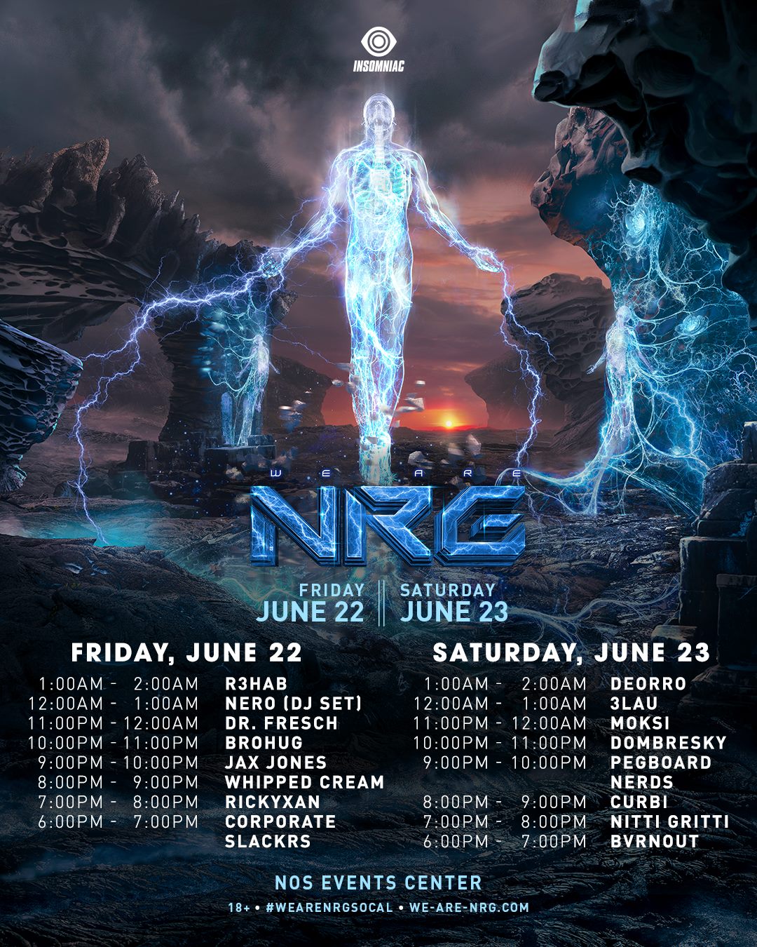 We Are NRG SoCal 2018 Set Times