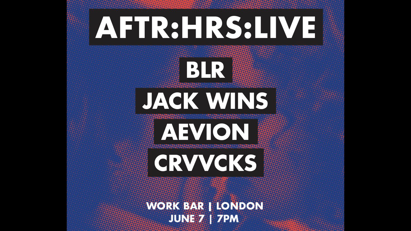 AFTR:HRS Live Stream Flyer