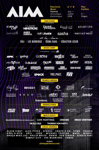 AIM Montreal 2018 Lineup Flyer