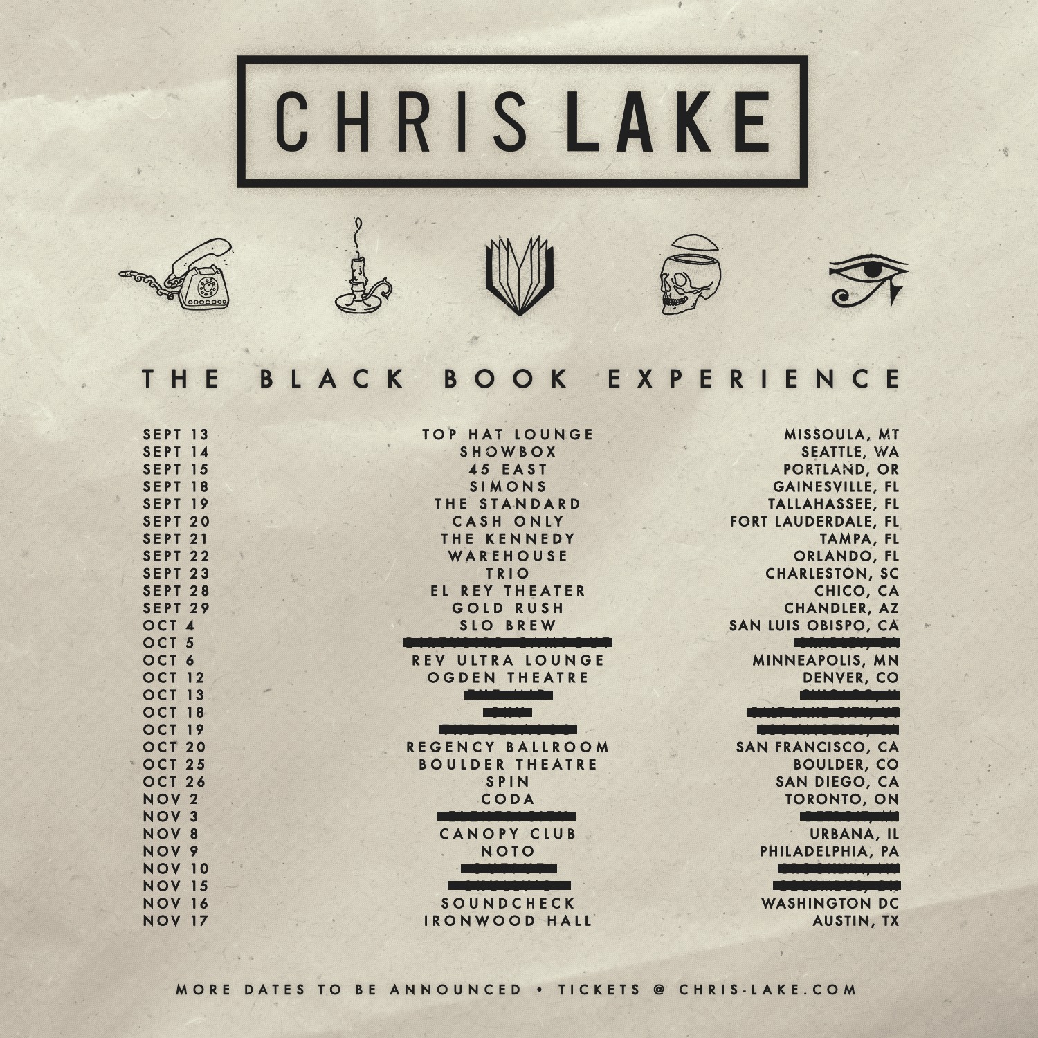 Chris Lake The Black Book Experience Fall Tour
