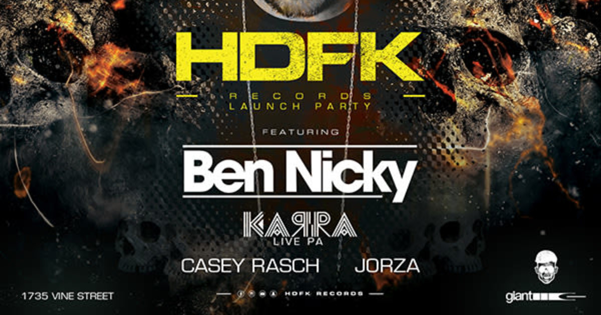 AVALON Presents HDFK Records Launch Party Ben Nicky