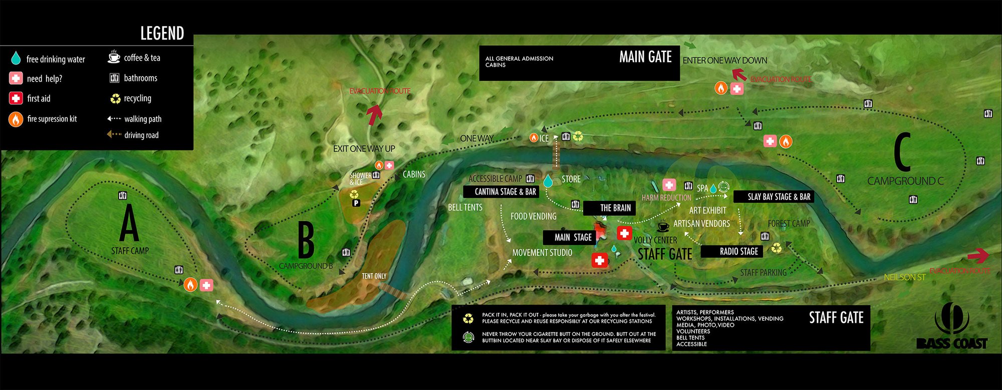 Bass Coast Site Map