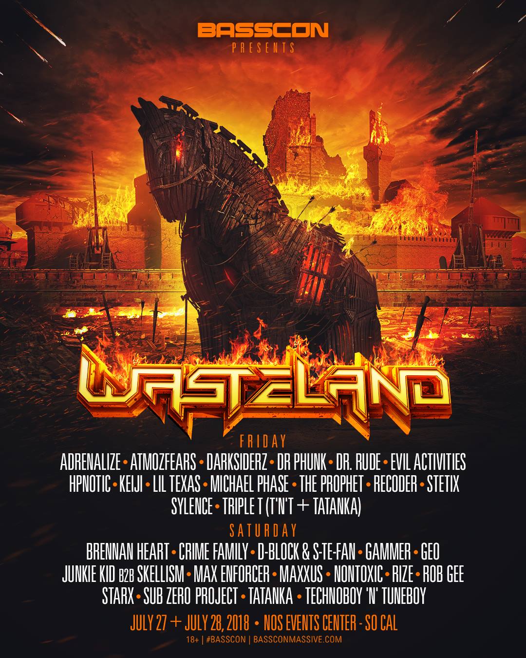Basscon Wasteland 2018 Lineup