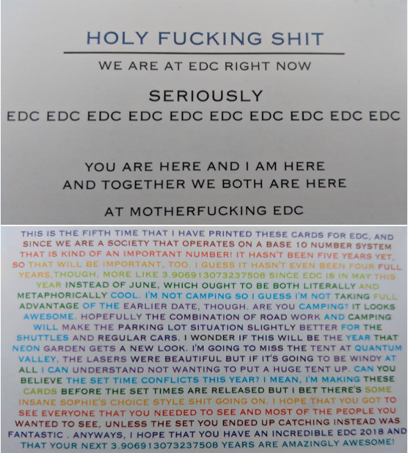 EDC 2018 Business Card Front & Back