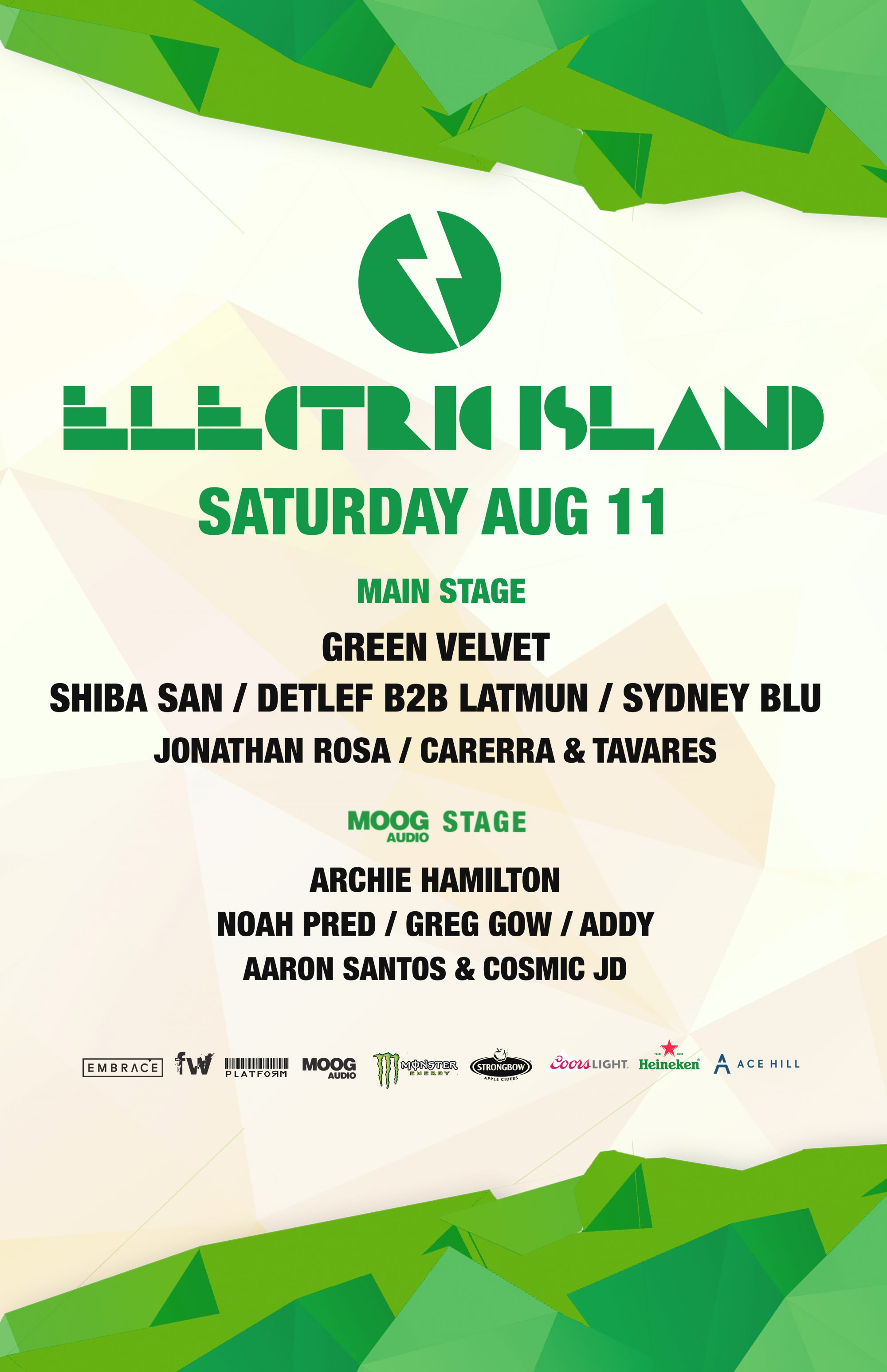 Electric Island 2018 August Lineup