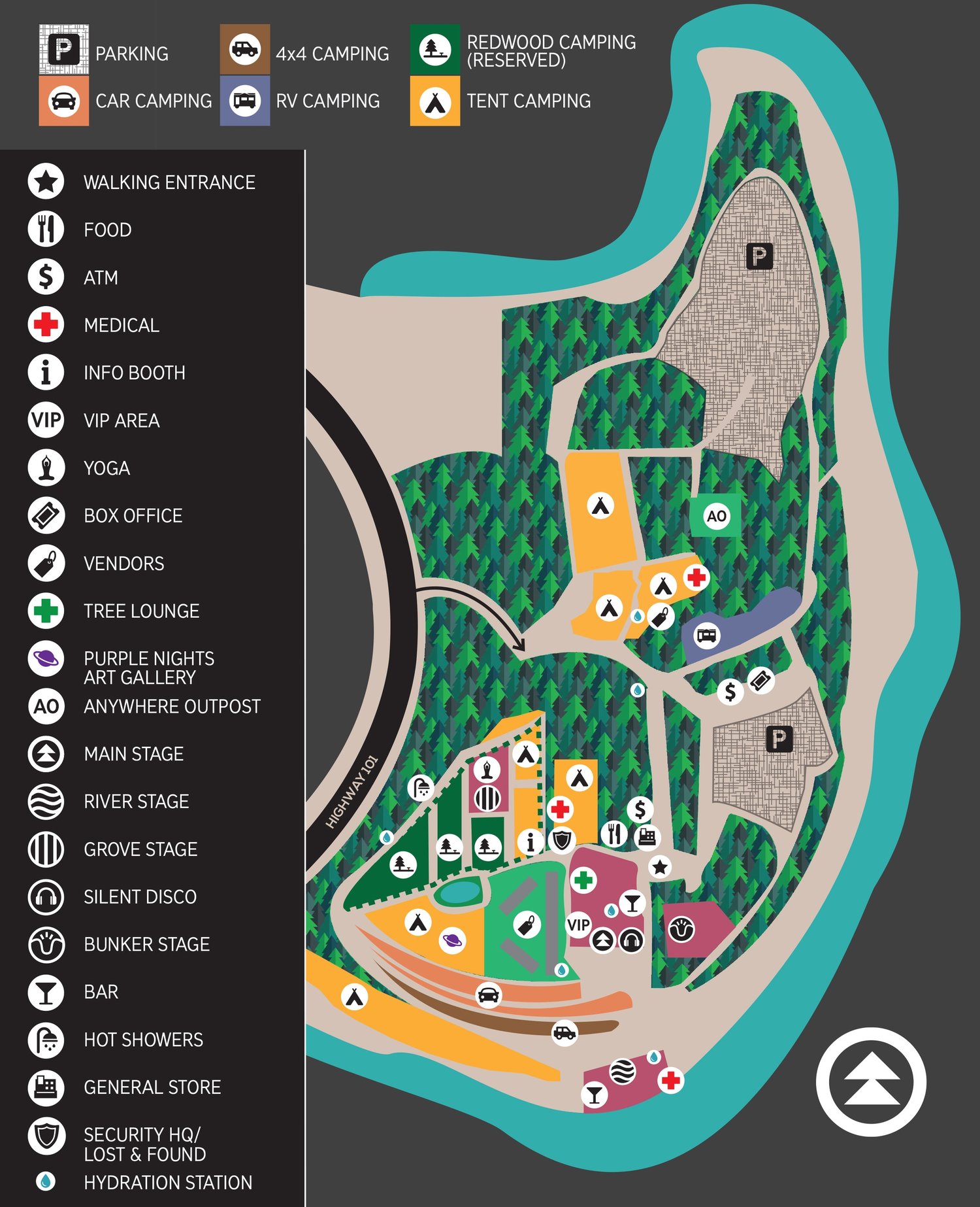 Northern Nights 2018 Festival Map