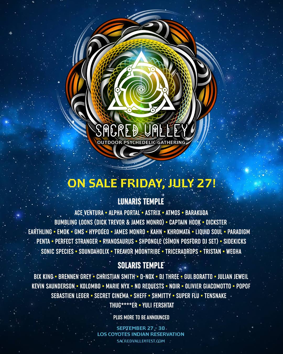 Sacred Valley Festival 2018 Lineup