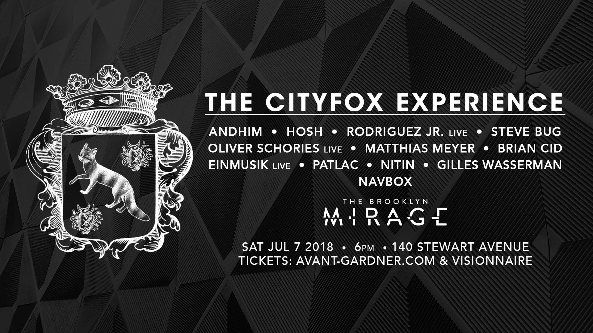 The Cityfox Experience Brooklyn Mirage Lineup