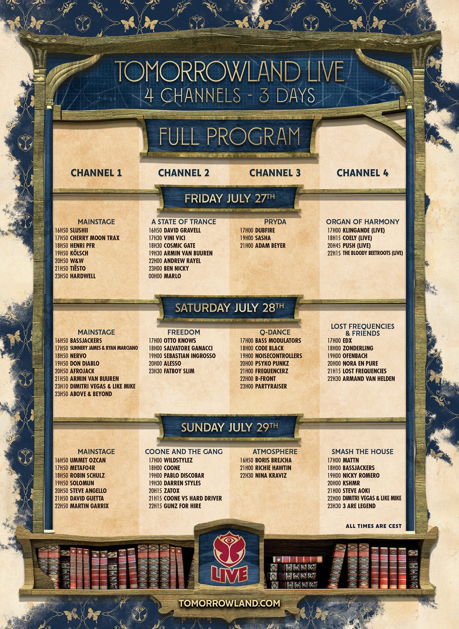 Tomorrowland 2018 Live Stream Schedule Weekend 2