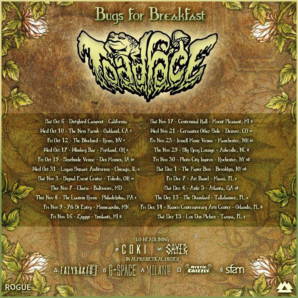Toadface Bugs for Breakfast Tour Dates