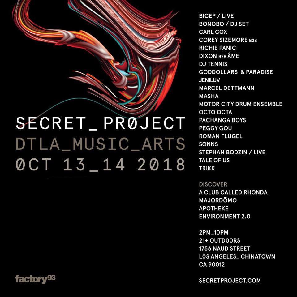 Factory 93 Secret Project 2018 Lineup