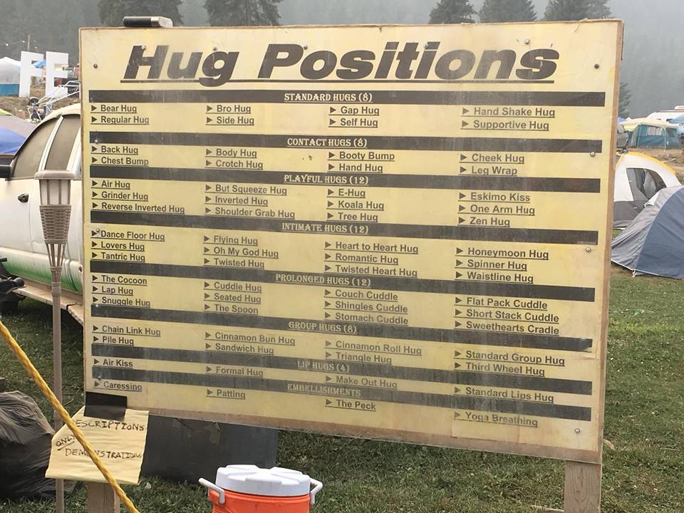 Hug Positions Shambhala 2018