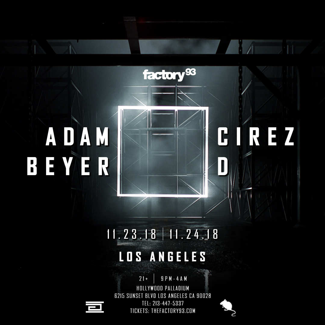 Adam Beyer x Cirez D LA Flyer