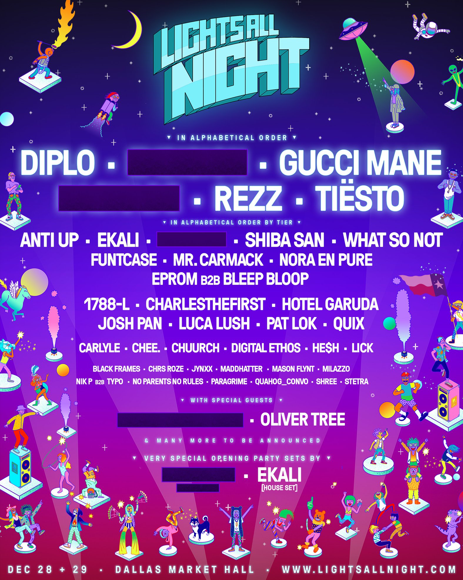 Lights All Night 2018 Phase One Lineup