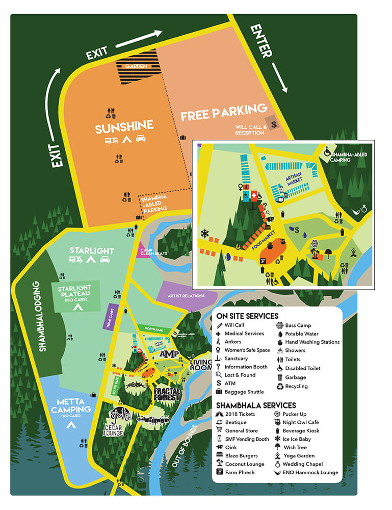 Shambhala Festival Map