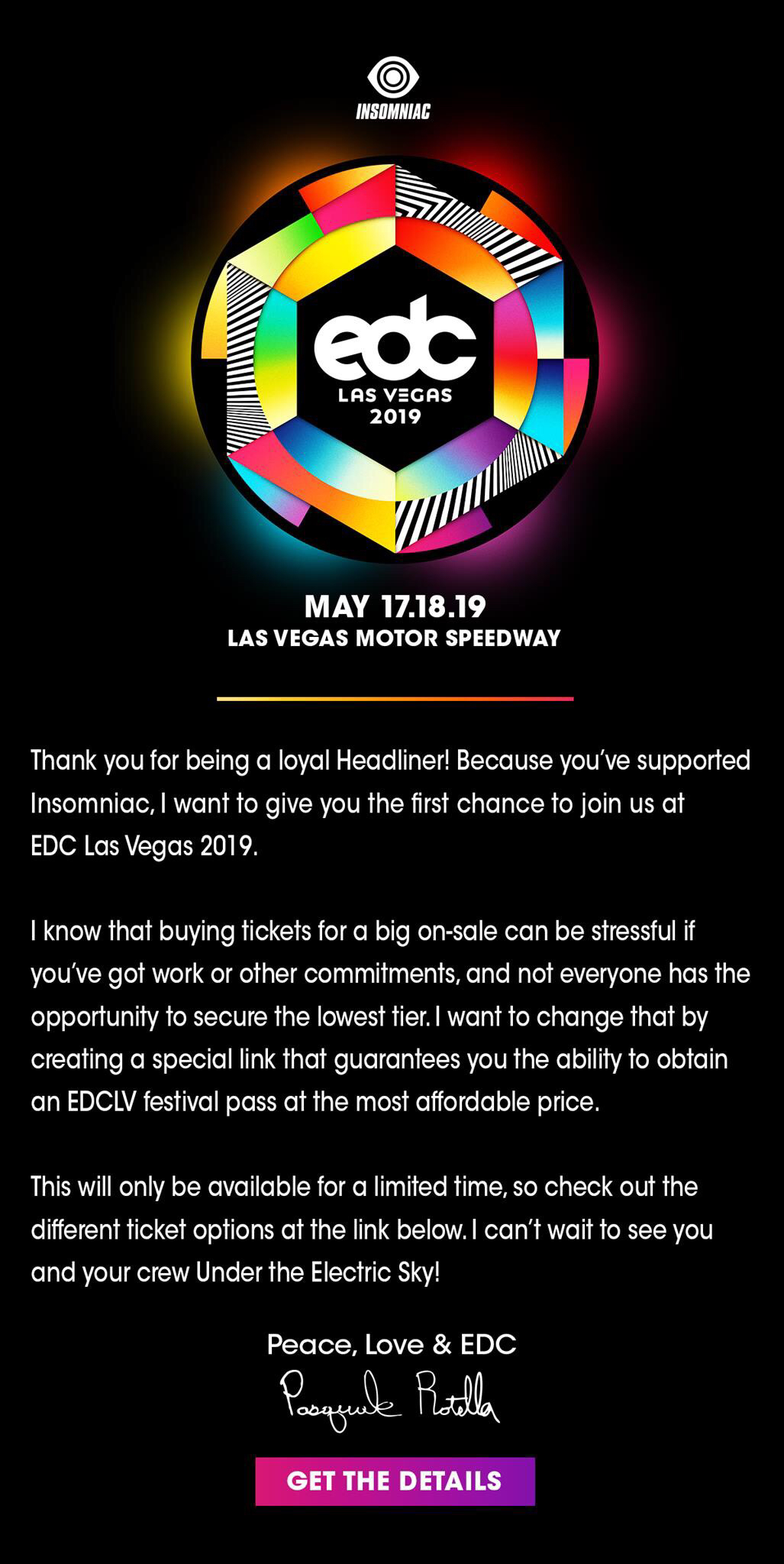 EDC Las Vegas 2019 Loyalty Presale 