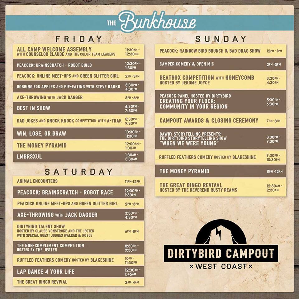 Dirtybird Campout West 2018 - The Bunkhouse