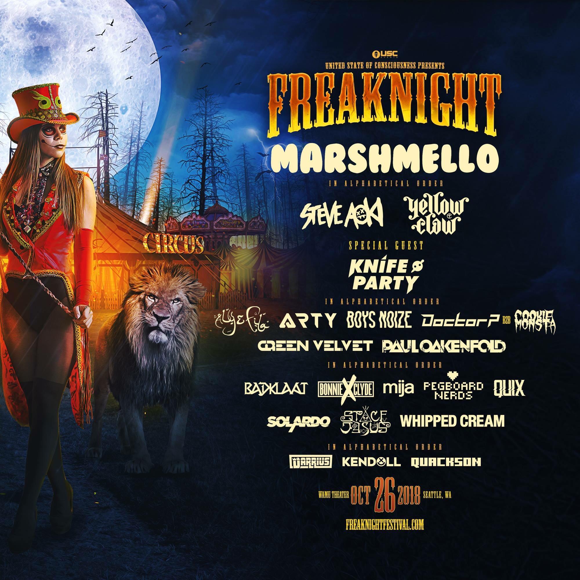 USC Events Releases Lineup for FreakNight 2018 | EDM Identity