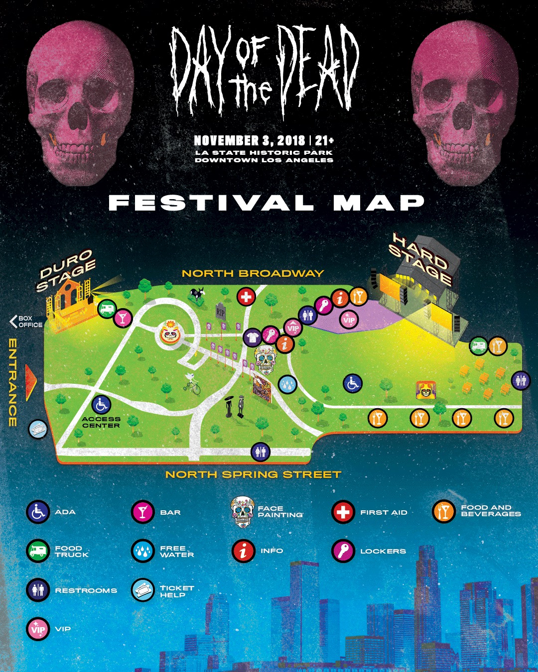 Hard Day of the Dead 2018 Festival Map