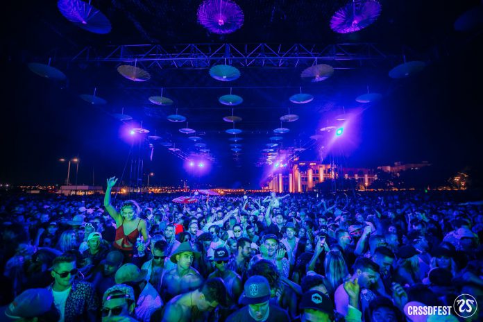 CRSSD Festival Fall 2018 - The Palms at night CRSSD Festival Fall 2018 - The Palms at night