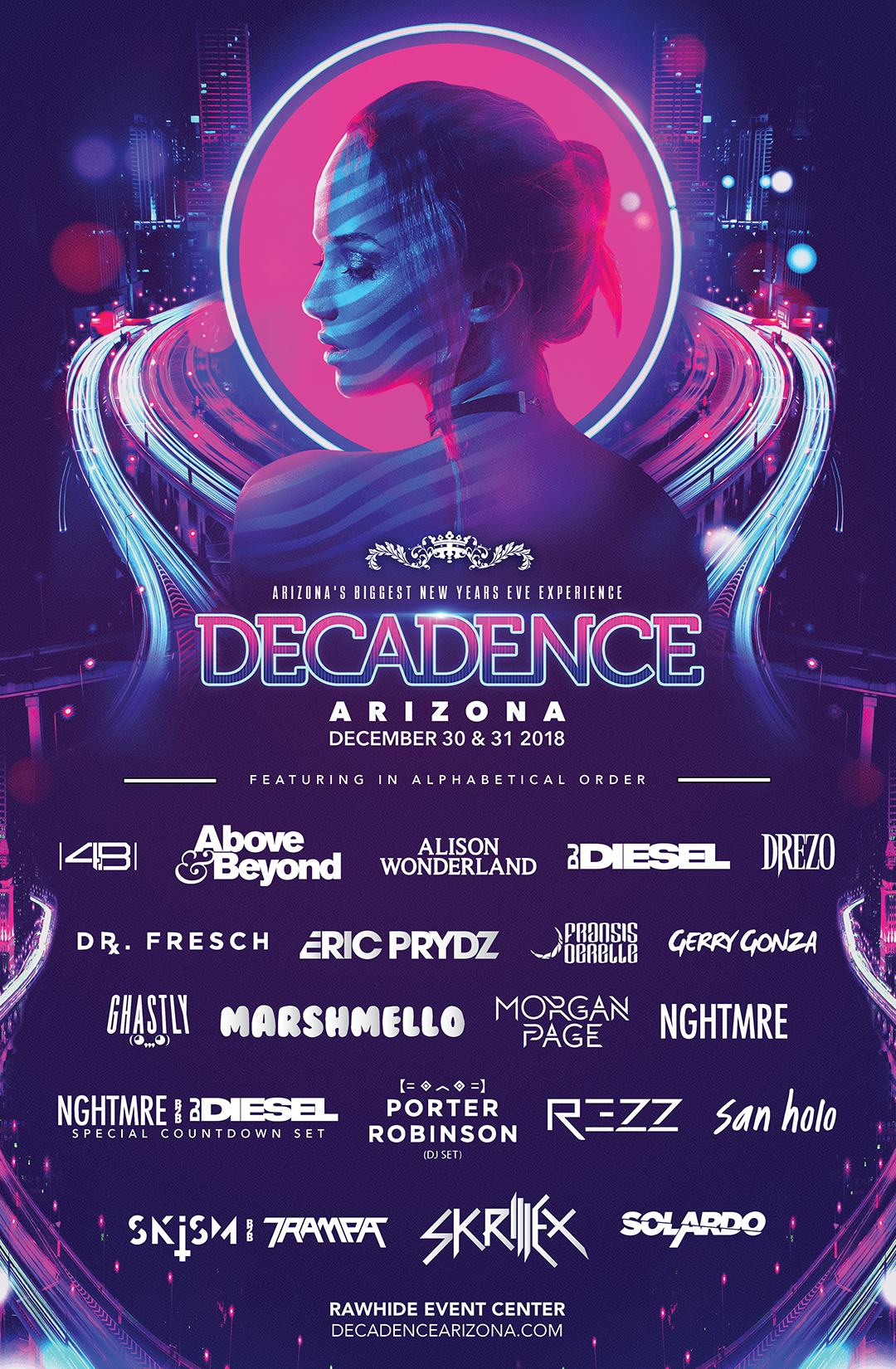 Decadence AZ 2018 Phase 1 Lineup