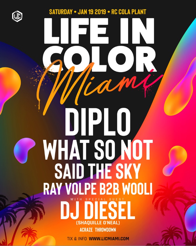 Life In Color Miami 2019 Lineup