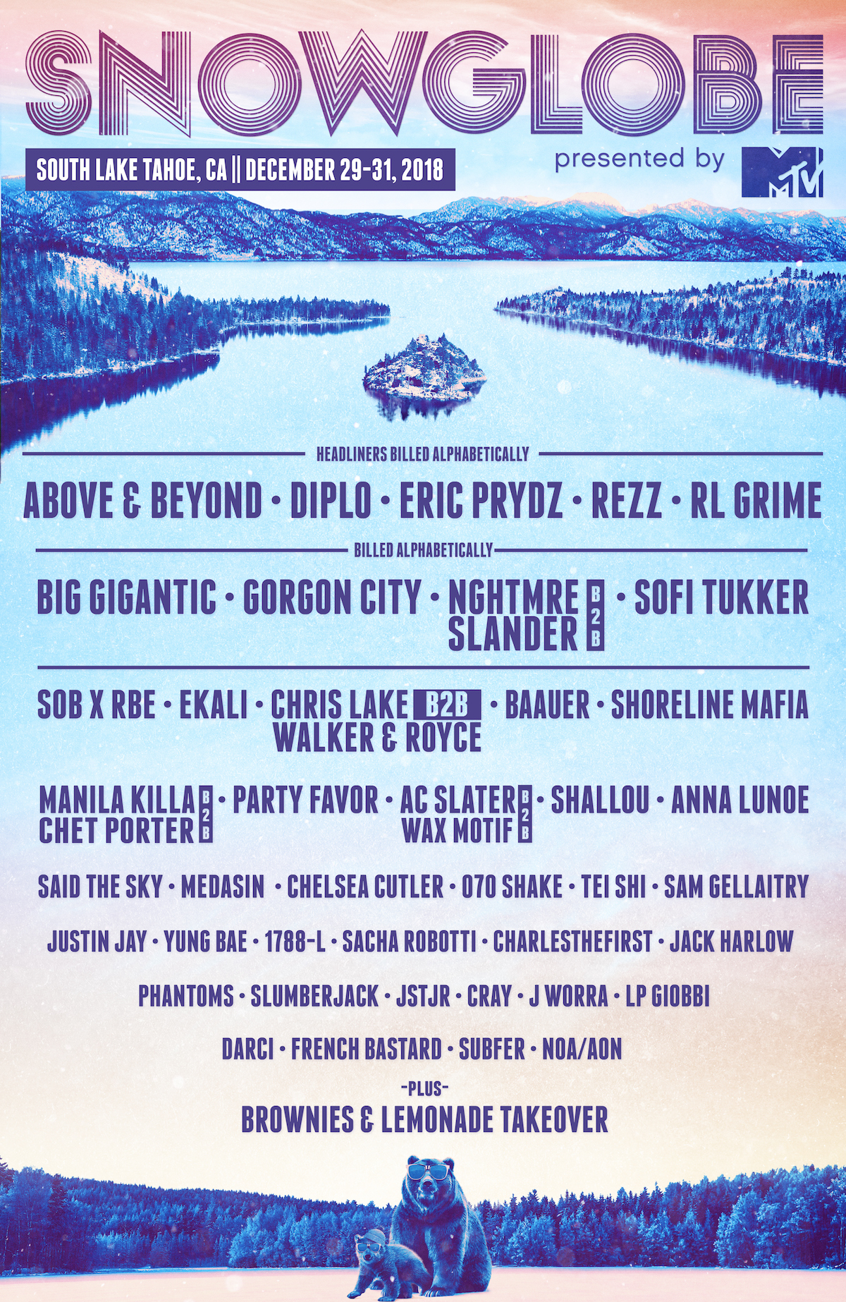 SnowGlobe Music Festival 2018 Lineup MTV