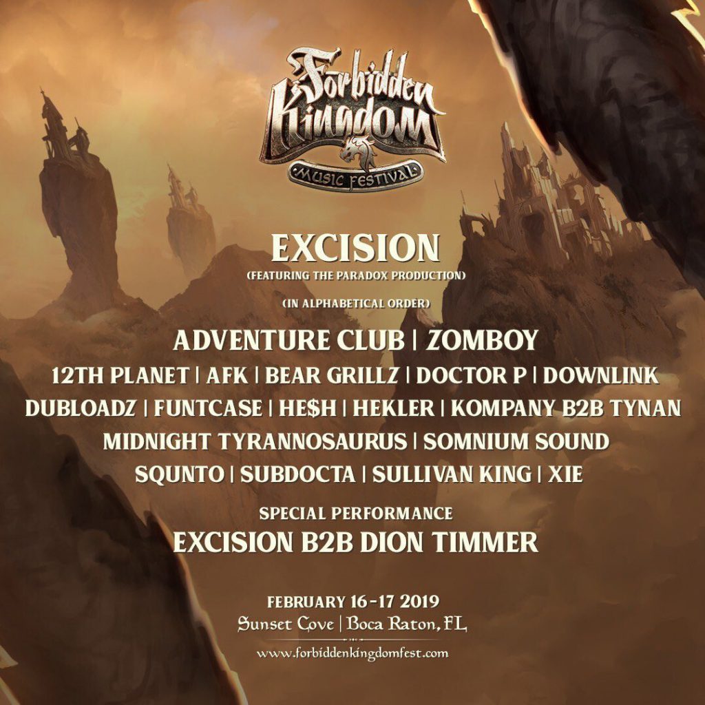 Forbidden Kingdom Music Festival Announces Bass Heavy Inaugural Lineup