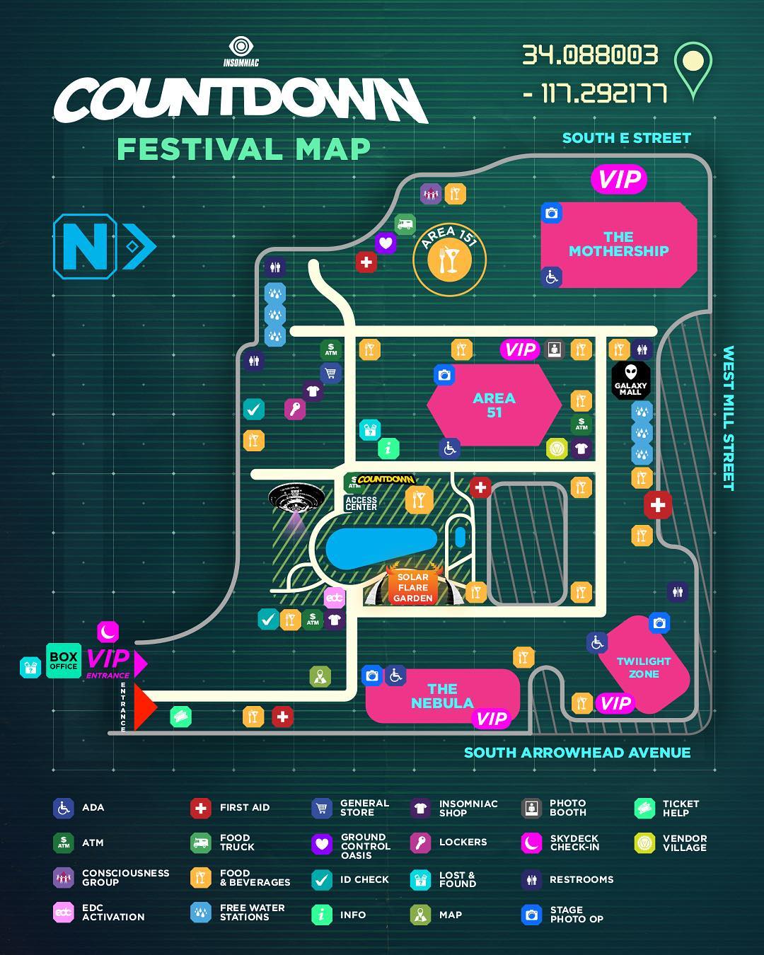 Countdown NYE 2018 Festival Map