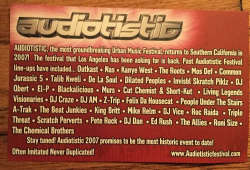 Audiotistic 2007 Flyer