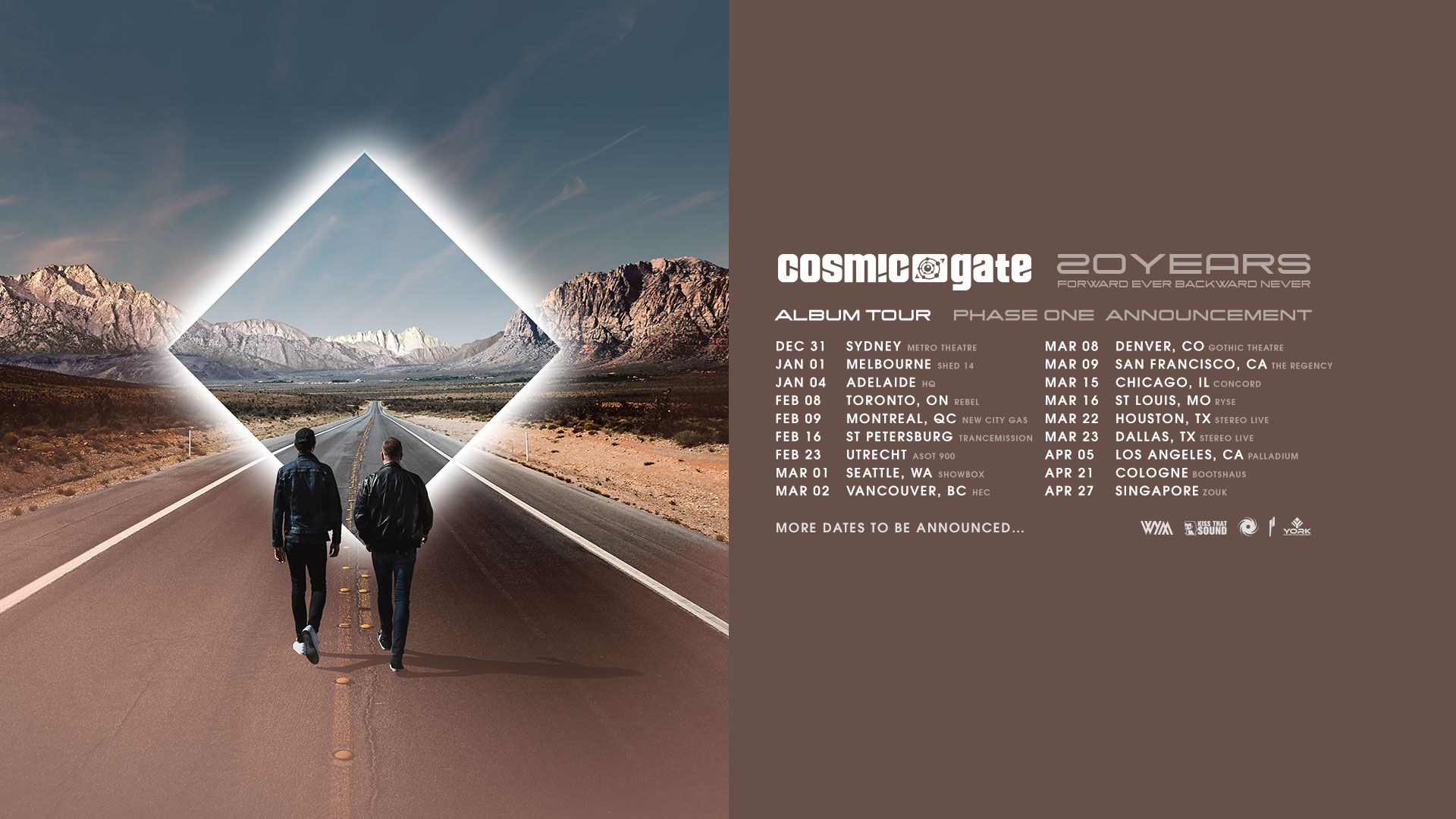Cosmic Gate - 20 Years - Forward Ever, Backward Never Tour