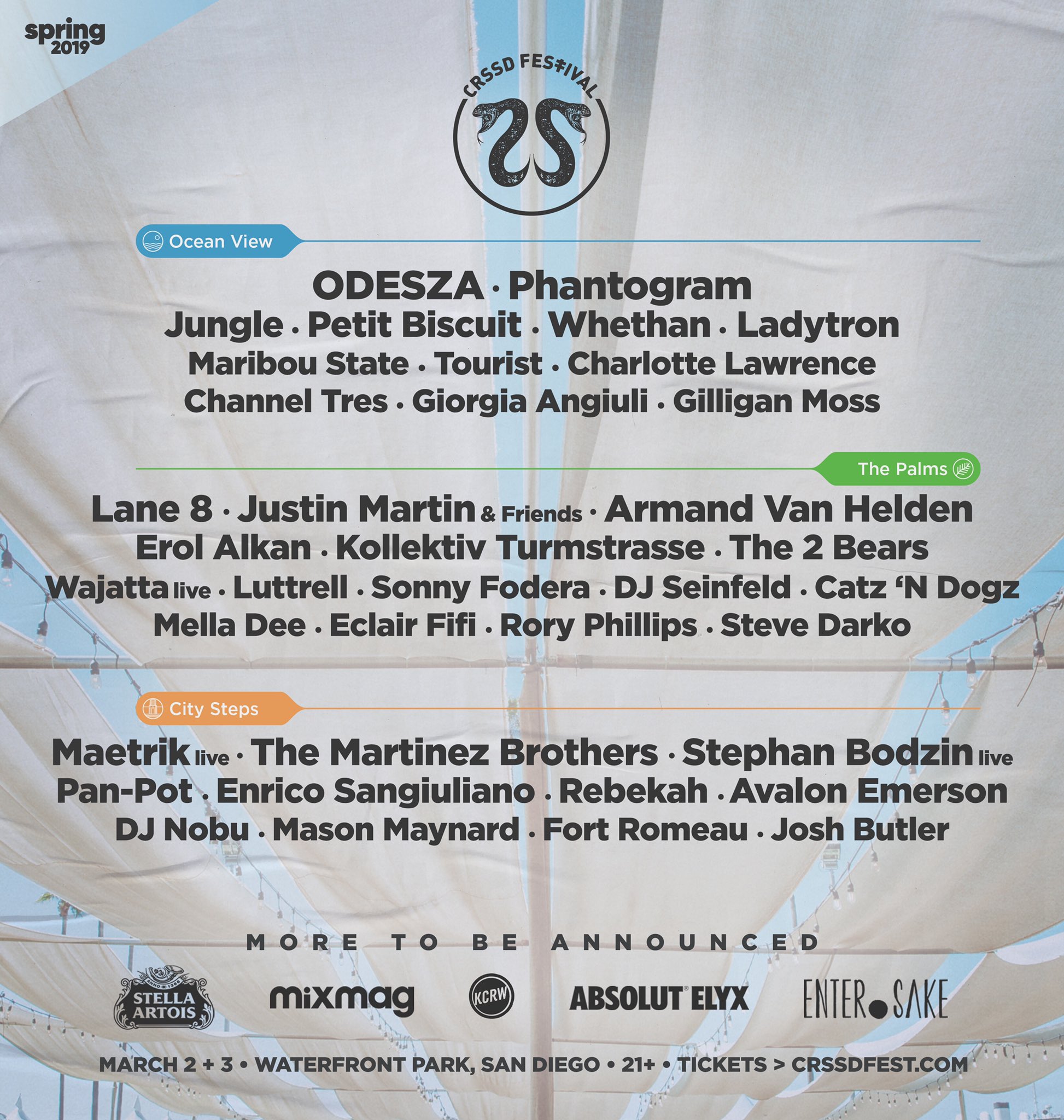 CRSSD Festival Spring 2019 Phase 1 Lineup