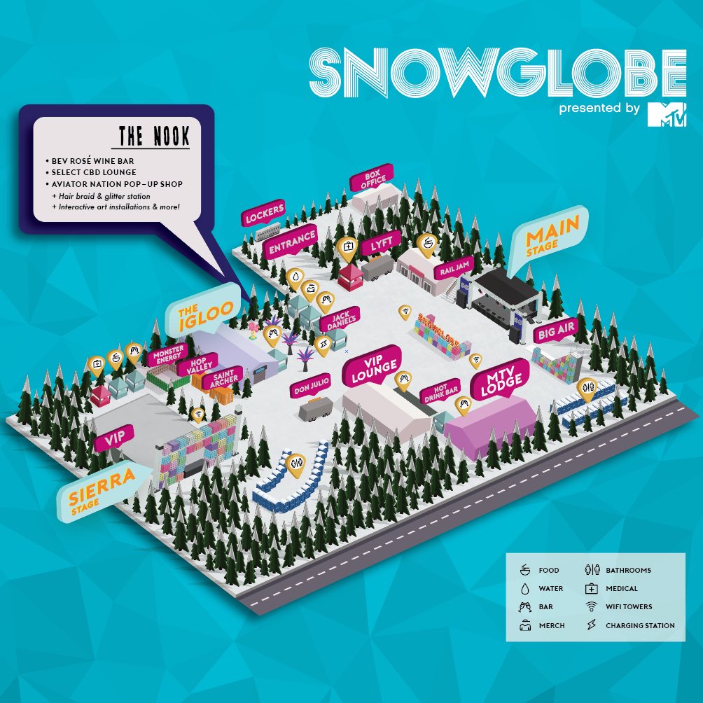 SnowGlobe 2018 Festival Map 
