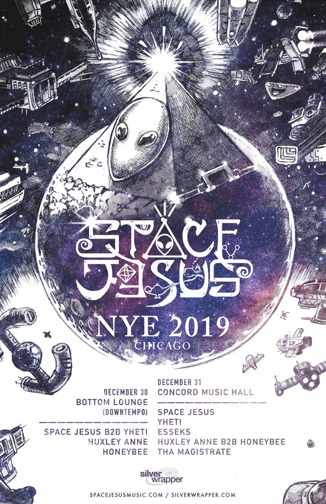 Space Jesus NYE 2019 Chicago Lineup Flyer