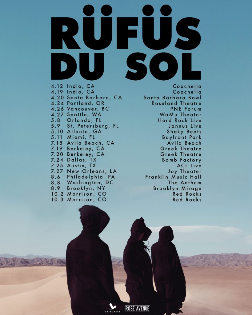 RÜFÜS DU SOL Announce North American Tour Dates for 2019 EDM Identity