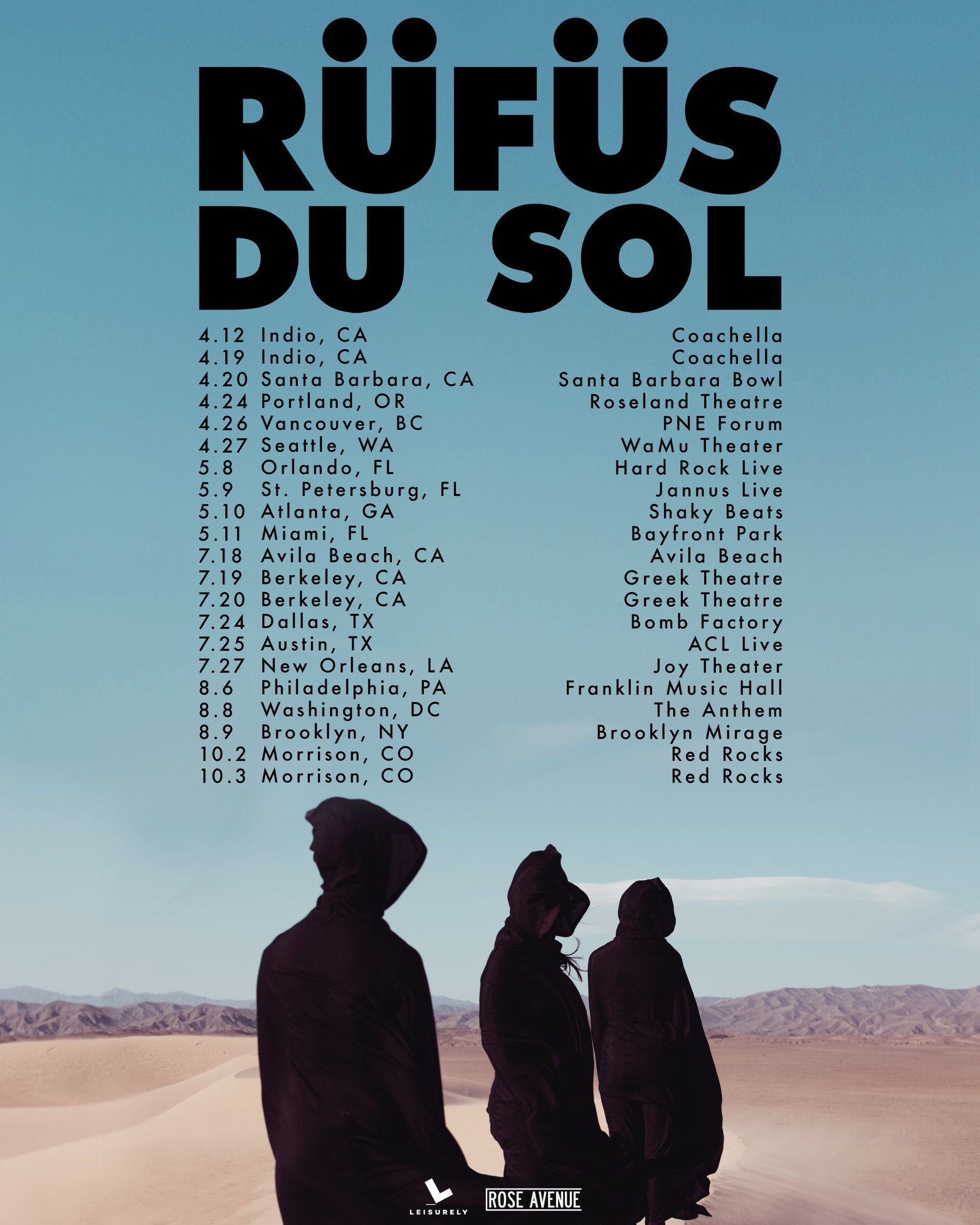 RÜFÜS DU SOL Tour Dates 2019