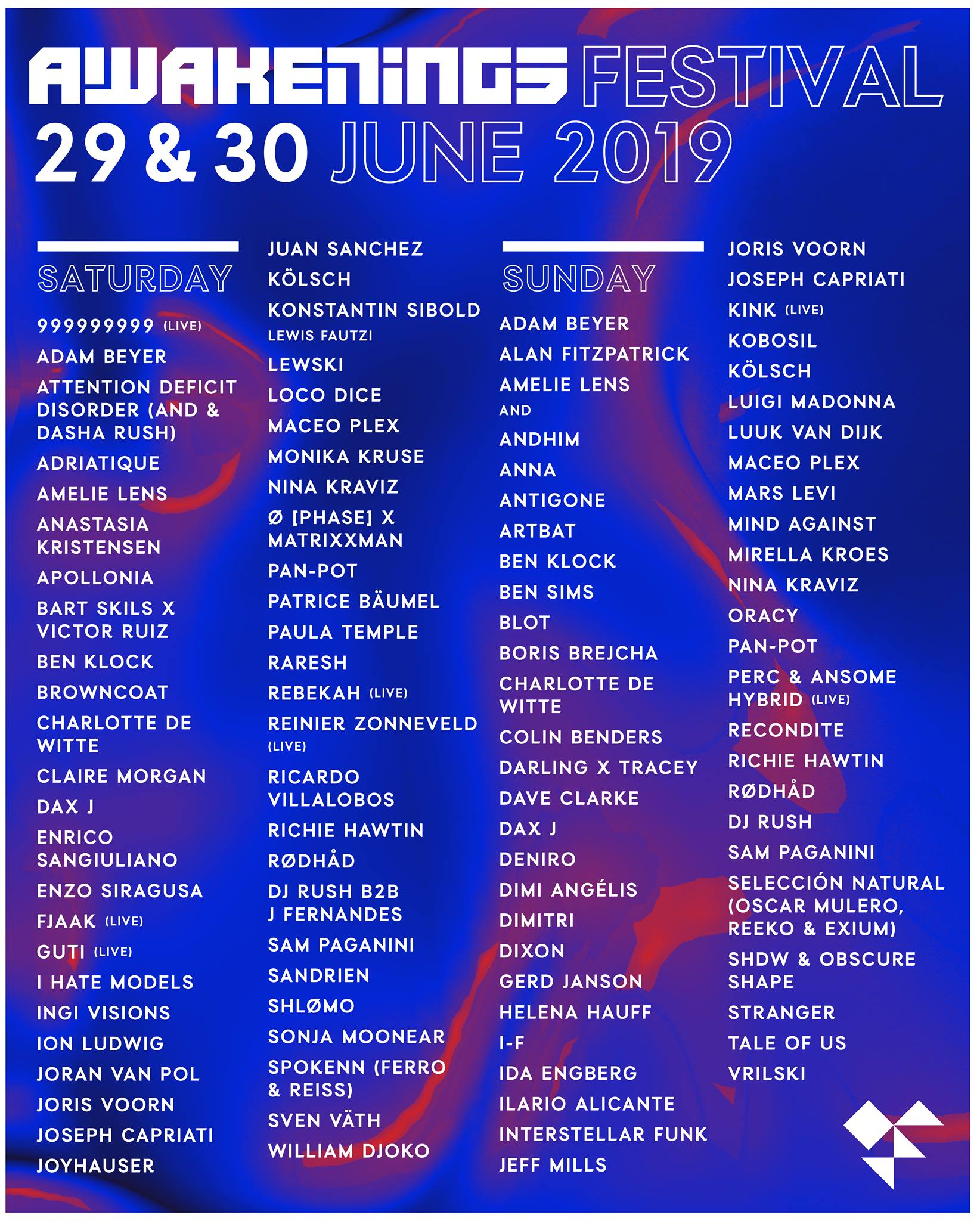 Awakenings 2019 Lineup