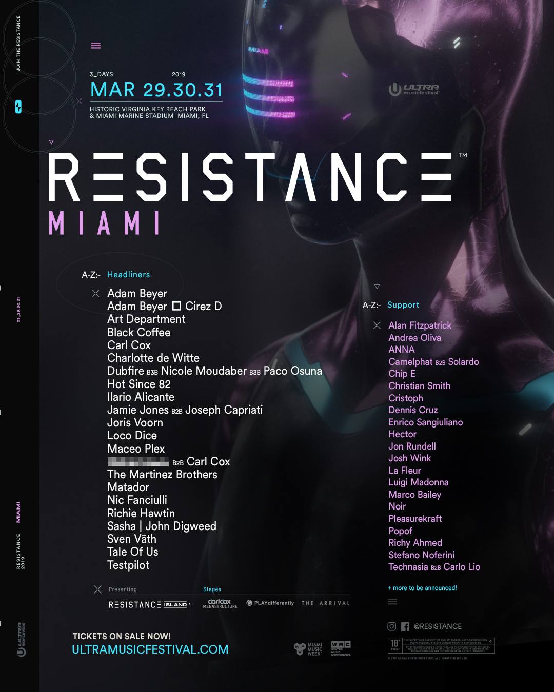RESISTANCE Miami 2019 Lineup