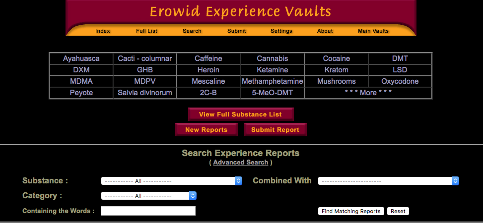 Erowid Experience Vault