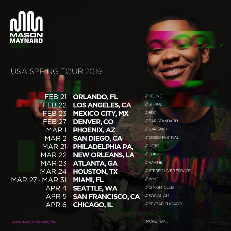 Mason Maynard USA Spring Tour 2019