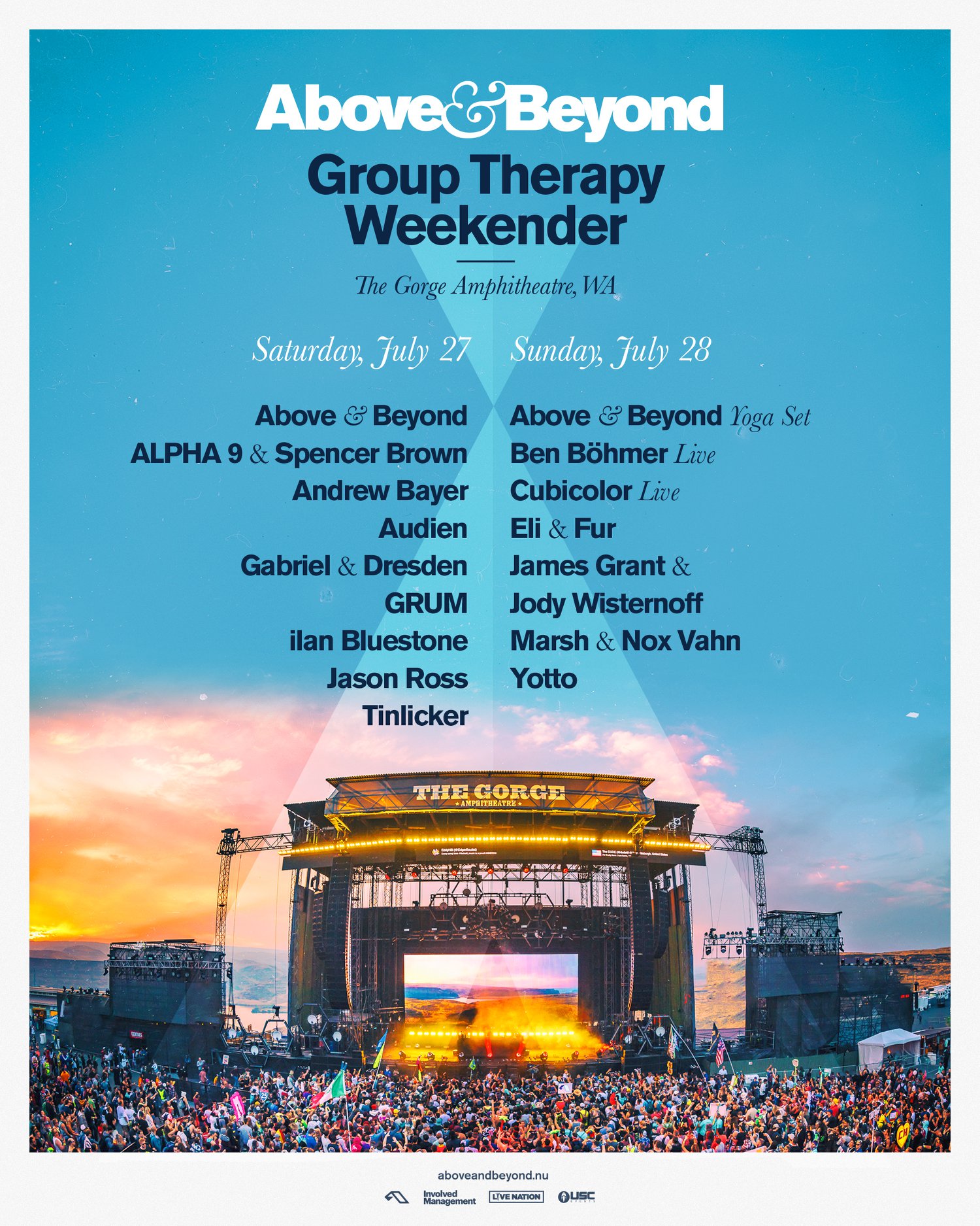 Group Therapy Weekender 2019 Lineup
