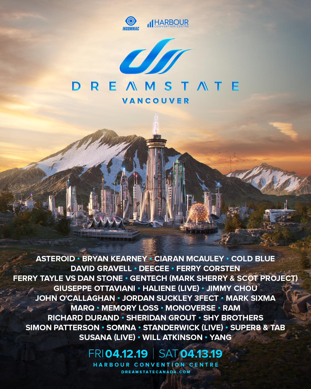 Dreamstate Vancouver 2019 Lineup