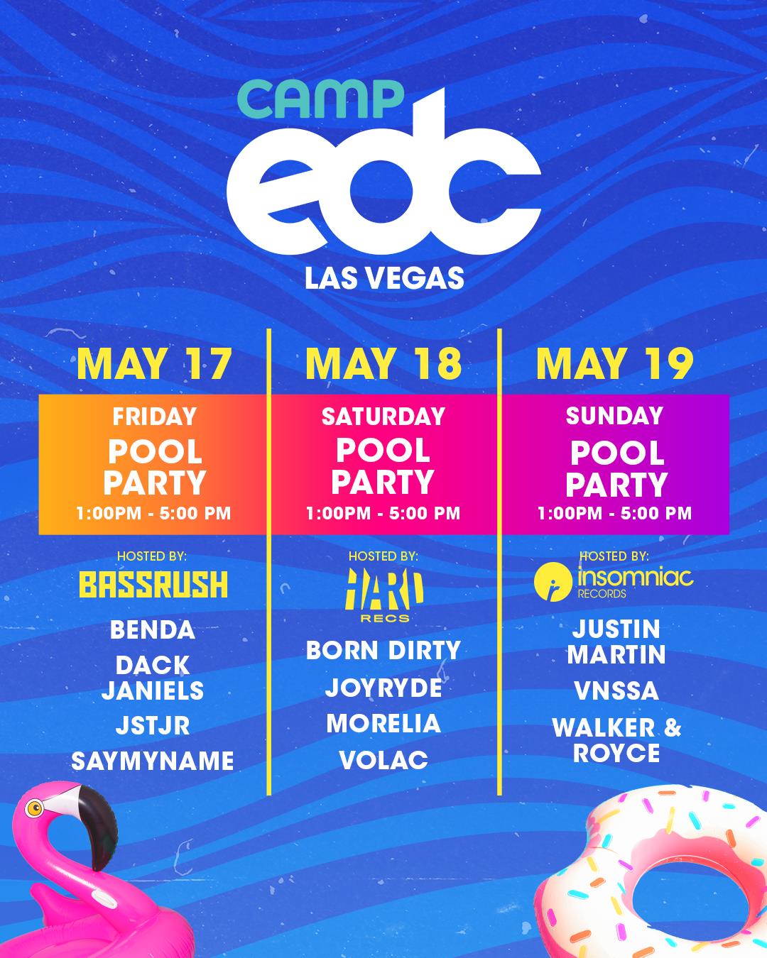 Camp EDC 2019 Pool Party Lineups