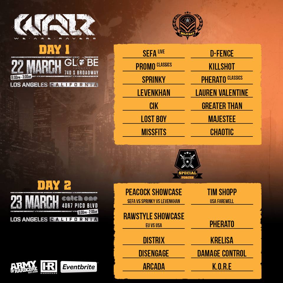 W.A.R. Festival Day Splits