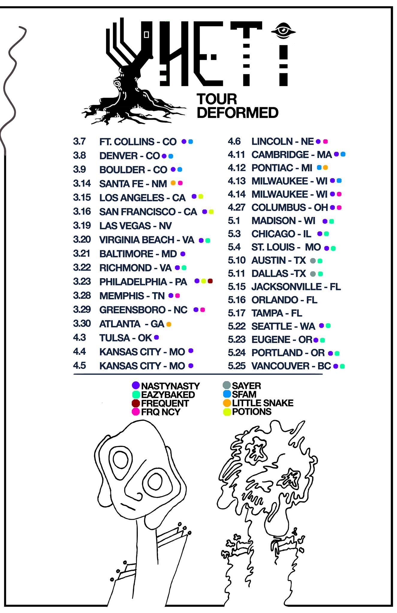 Yheti Tour Deformed Poster