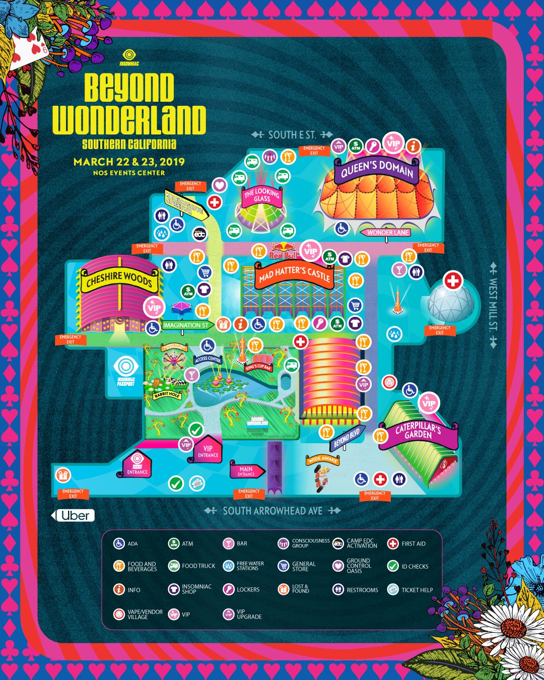 Beyond Wonderland SoCal 2019 Festival Map