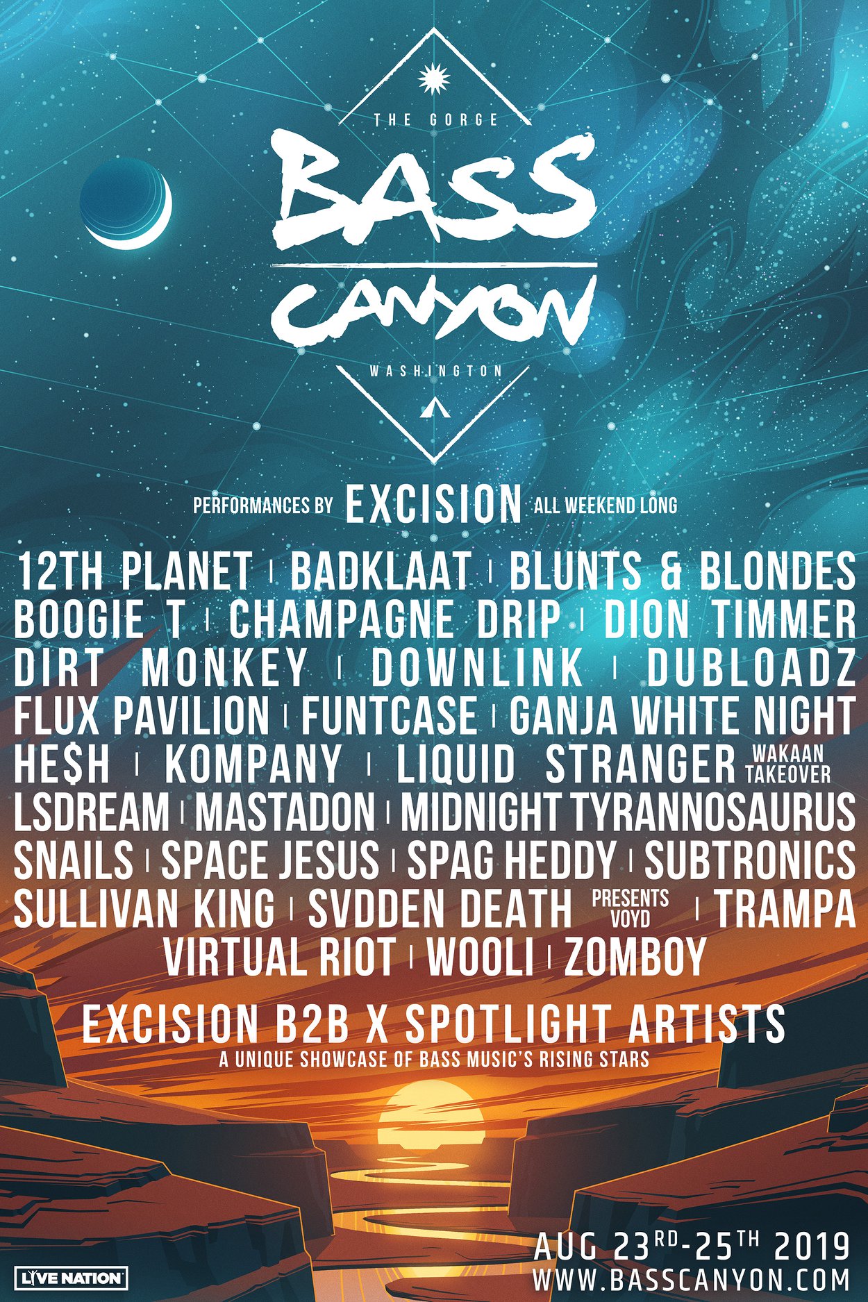 Bass Canyon 2019 Lineup