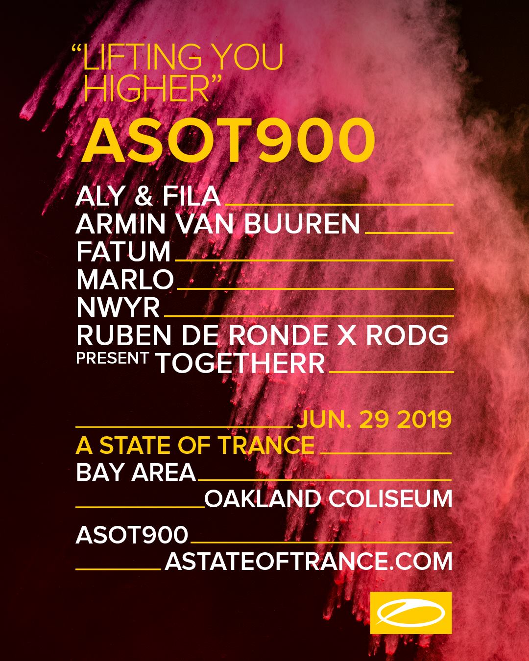 ASOT 900 Bay Area Lineup