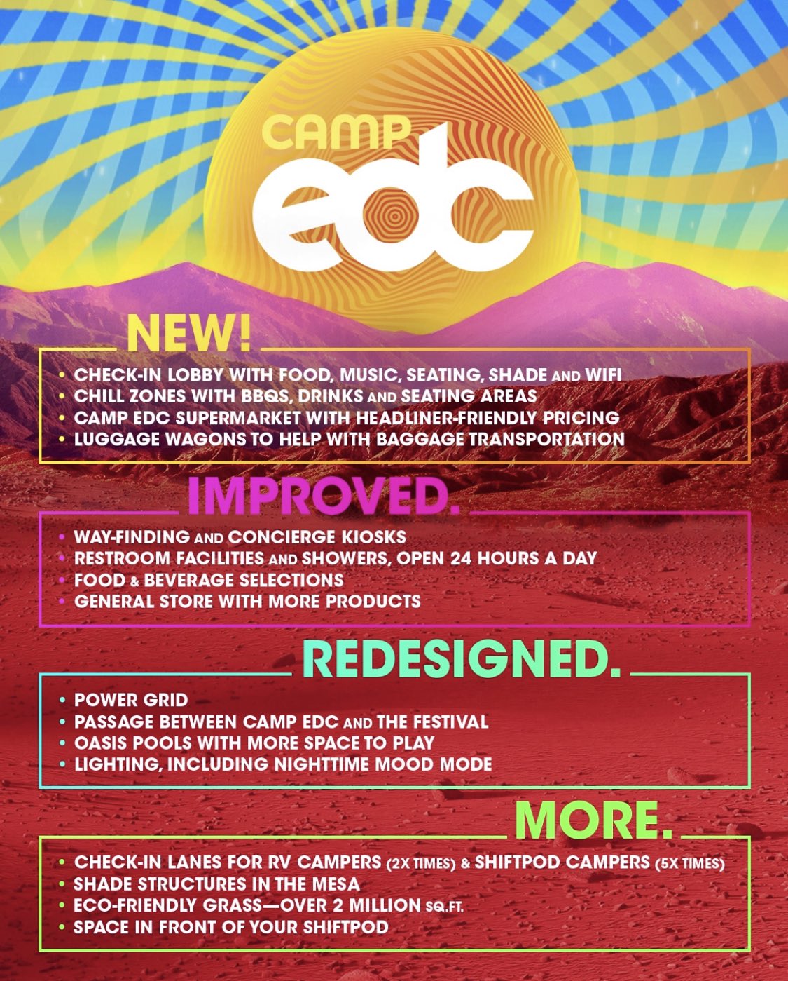 Camp EDC 2019 Updated Info